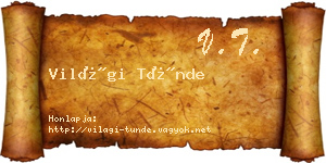 Világi Tünde névjegykártya